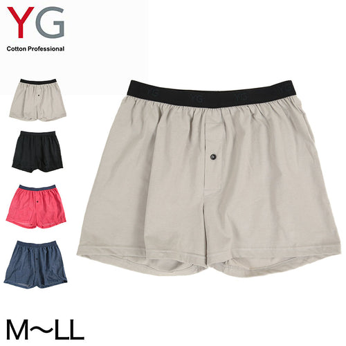 グンゼ YG メンズ トランクス ニット 綿100％ 下着 パンツ 男性 M～LL (GUNZE YG ニットトランクス インナー インナーウェアー 前あき 柔らか ゆったり 肌着 ソフト M L LL) (在庫限り)
