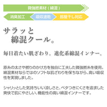 画像をギャラリービューアに読み込む, グンゼ COOLMAGIC 綿混 ニーレングス M～LL (GUNZE COOLMAGIC メンズ 綿混インナー 吸汗速乾 消臭 ズボン下 肌着 夏向け 部屋干し さらさら) (在庫限り)

