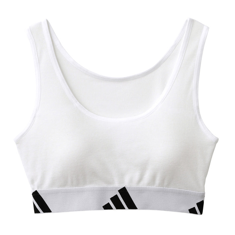 アディダス ジュニアブラ ハーフトップ 子供 150cm 160cm 165cm ハーフトップブラ ジュニア 女子 中学生 adidas 小学生 女の子 女児 スクールインナー 肌着 カップ付きインナー ブラ ファーストブラ スポブラ グンゼ