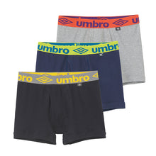 画像をギャラリービューアに読み込む, グンゼ umbro ボクサーブリーフ3枚組 M～LL (アンブロ メンズ パンツ ボクサーブリーフ 下着 インナー 綿 ) (在庫限り)
