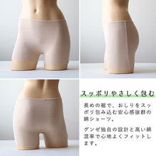 画像をギャラリービューアに読み込む, 【 アウトレット 】グンゼ レディース ショーツ 綿 1分丈 パンツ 深め M～LL (いいここち 無地 下着 インナー シームレス ボクサー ボックス ボーイレッグ) (在庫限り)
