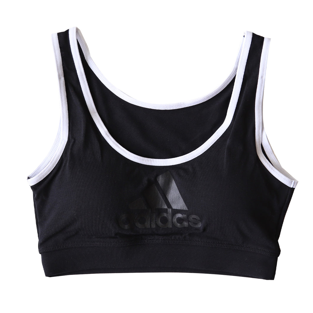 グンゼ adidas 女児ハーフトップ 150～165cm (ハーフトップ グンゼ adidas ジュニアブラ 小学生 中学生 女の子 女児 スクールインナー 肌着 カップ付きインナー ブラ かぶりイプ ファーストブラ スポブラ グンゼ 150 160 165) (在庫限り)