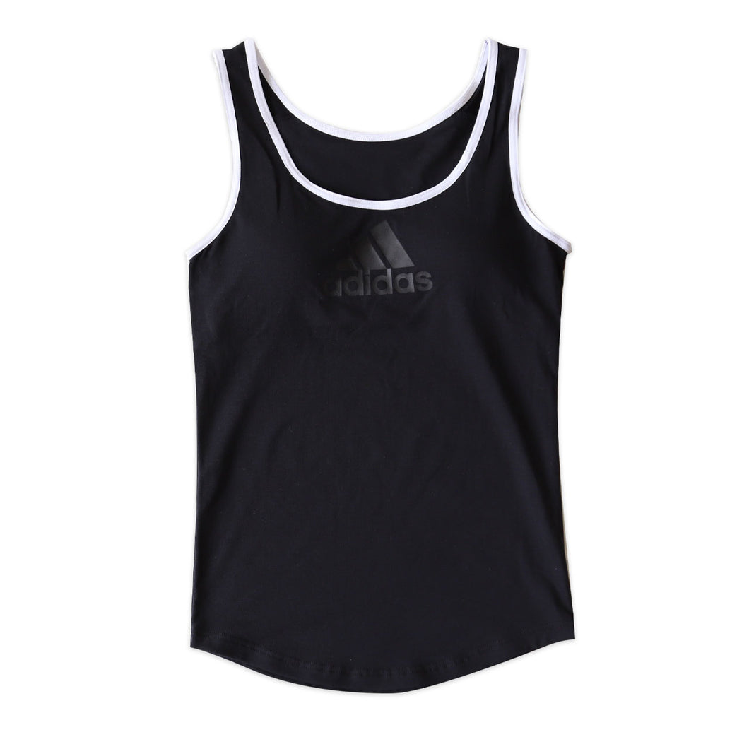 グンゼ adidas 女児タンクトップ 150～165cm (アディダス 黒 白 灰 女子 女の子 下着 ブラタンクトップ スポーツ グンゼ 中学生 スクールインナー カップ付きインナー 小学生 adidas 150 160 165) (在庫限り)