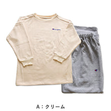 画像をギャラリービューアに読み込む, チャンピオン レディース パジャマ 長袖 裏ボア フリース M・L Champion 冬 厚手 部屋着 ホームウェア ルームウェア 上下セット セットアップ (送料無料)
