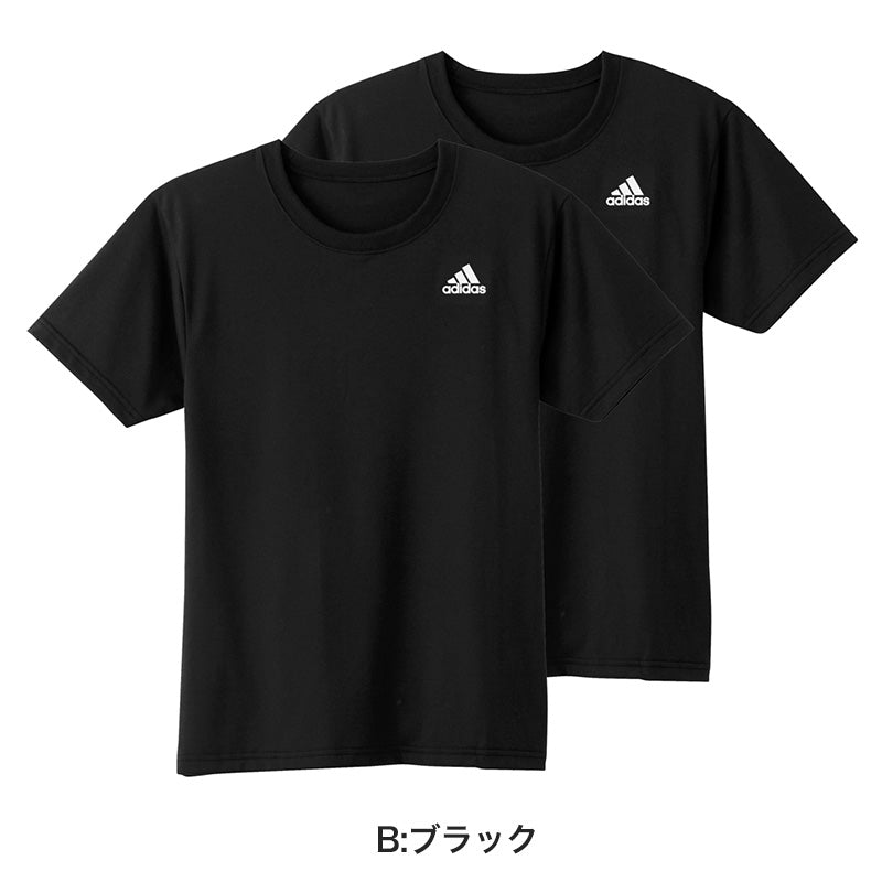 adidas アディダス　Tシャツ アディダス tシャツ メンズ クルーネック 半袖 インナー 2枚組 M