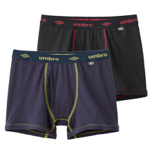 画像をギャラリービューアに読み込む, グンゼ umbro 子供 ボクサーブリーフ 2枚 セット 綿100 140～170 アンブロ パンツ 前あき ボクサーブリーフ 下着 インナー 綿 吸汗速乾 ギフト プレゼント ボクサーパンツ 黒 ブラック カラフル 140 150 160 170
