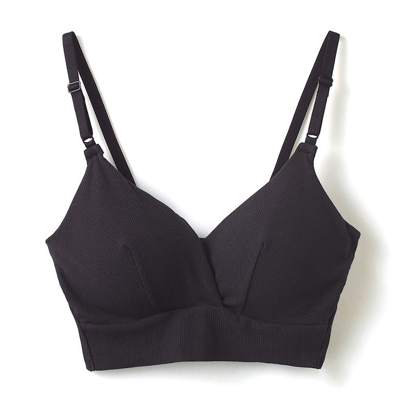 グンゼ レディース Fitte リブ ブラレット ブラジャー ブラ ノンワイヤー M～LL (GUNZE 下着 アンダーウェア キレイラボ フィッテ オーガニックコットン インナー 敏感肌 締め付けない)