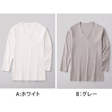 画像をギャラリービューアに読み込む, グンゼ YG メンズ 長袖シャツ Vネック インナー 綿100% M～LL (GUNZE 男性 紳士 インナーウェアー ロンT 下着 肌着 抗菌 防臭 M L LL 丸首) (在庫限り)
