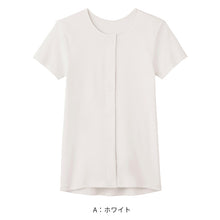 画像をギャラリービューアに読み込む, グンゼ 愛情らくらく ワンタッチ 3分袖シャツ 綿100% マジックテープ M～LL 介護 肌着 前開き レディース 半袖 女性用 下着 GUNZE インナー 大きいサイズ LL
