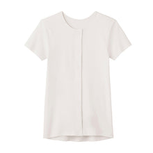 画像をギャラリービューアに読み込む, グンゼ 愛情らくらく ワンタッチ 3分袖シャツ 綿100% マジックテープ M～LL 介護 肌着 前開き レディース 半袖 女性用 下着 GUNZE インナー 大きいサイズ LL
