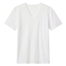 画像をギャラリービューアに読み込む, アセドロン Vネック Tシャツ グンゼ メンズ M L LL gunze 吸汗速乾 消臭 v首 半袖 シャツ 下着 肌着 インナー 夏 プレゼント ギフト 父の日
