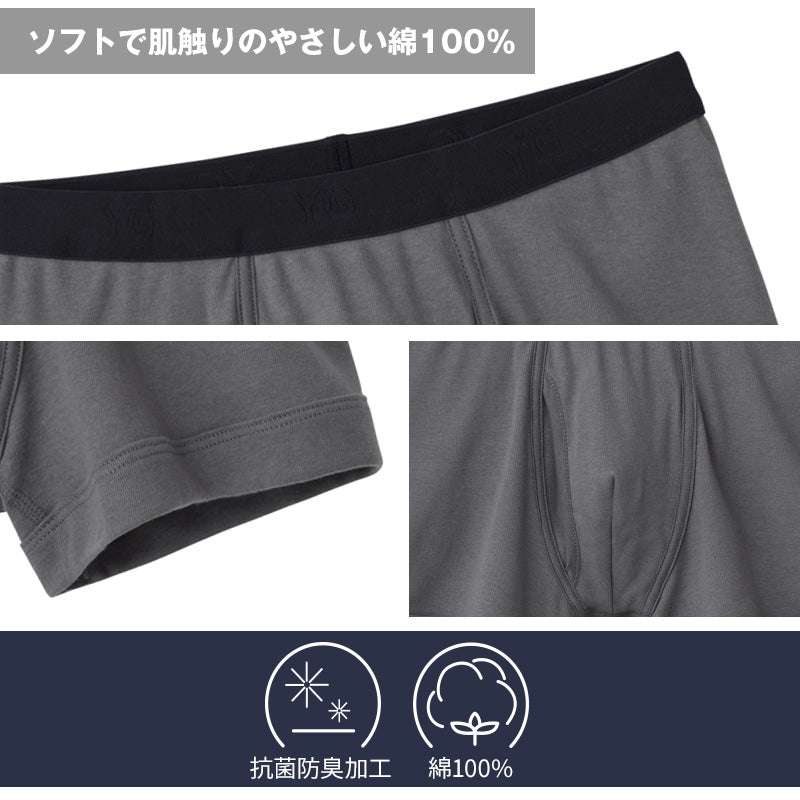 グンゼ YG ボクサーパンツ 綿100 メンズ 前あき 2枚組 M L LL GUNZE YG