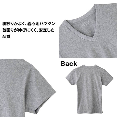 グンゼ vネック tシャツ ボディワイルド 綿100 2枚組 M L LL v首 肌着 下着 無地 インナー 2枚セット gunze bodywild 白 黒 灰 プレゼント ギフト