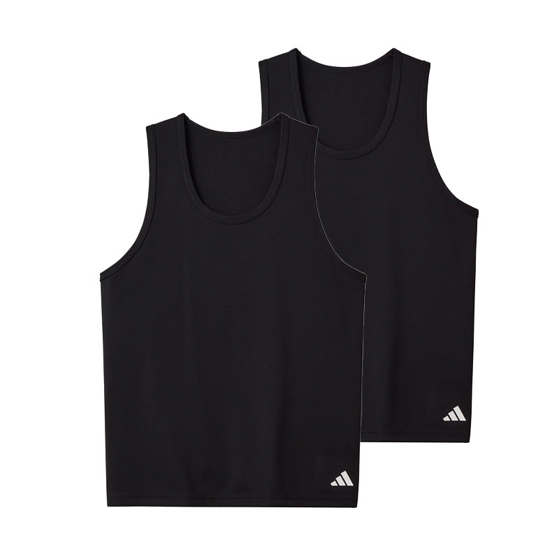 アディダス キッズ tシャツ 男の子 インナー スリーブレス ノースリーブ 2枚組 グンゼ 150 160 170cm タンクトップ 下着 子供 吸汗 速乾 男子 肌着 シャツ 白 黒 子ども ジュニア adidas さらさら 洗い替え