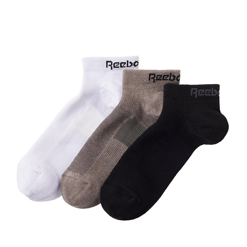 リーボック 靴下 ソックス メンズ 3足 セット スニーカー 丈 厚手 グンゼ 25 26 27 cm gunze reebok ホワイト 白 ブラック 黒 グレー 灰 ネイビー 紺 スポーツ ウォーキング ジョギング ランニング 運動