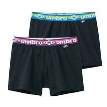 画像をギャラリービューアに読み込む, グンゼ umbro 子供 ボクサーブリーフ 2枚 セット 綿100 140 150 160 170 cm アンブロ パンツ 前あき ボクサーブリーフ 下着 インナー 綿 吸汗速乾 ギフト プレゼント ボクサーパンツ 黒 ブラック カラフル
