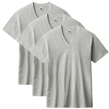 画像をギャラリービューアに読み込む, 綿100% Vネック Tシャツ 3枚組 メンズ 半袖 インナーシャツ 脇縫いなし 大きいサイズ 3L 天竺 肌着 V首 コットン パックT 3P 無地 シンプル ベーシック 通年 洗い替え まとめ買い 紳士 下着 男性用インナー G.T.HAWKINS GTホーキンス ホーキンス
