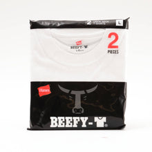画像をギャラリービューアに読み込む, ヘインズ ビーフィー Tシャツ 2枚組 メンズ hanes beefy S～XL Hanes 綿100% インナー 半袖 無地 2枚セット 下着 肌着 セット コットン 男性 紳士 S M L LL パックT
