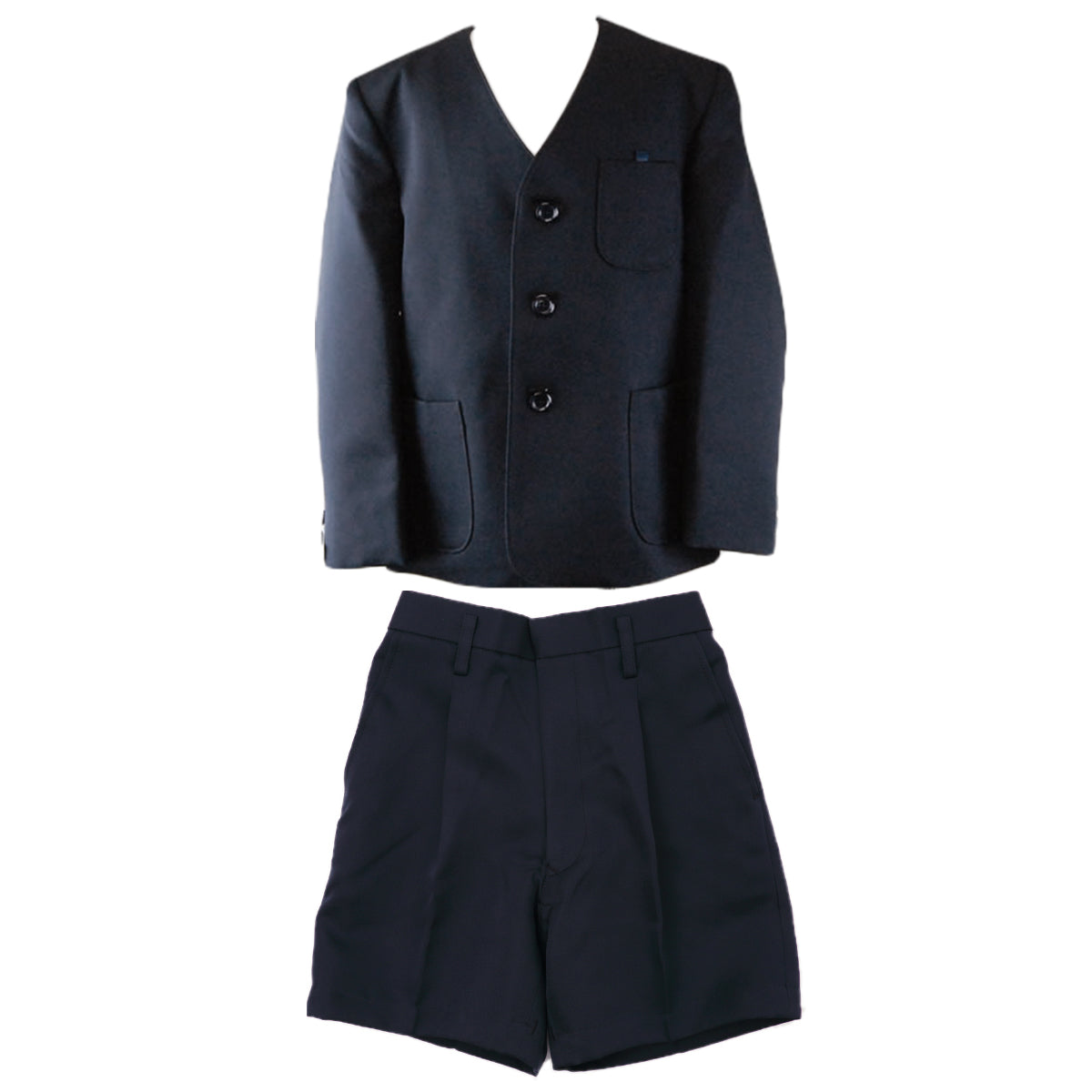 小学生 男子 制服 上下セット 半ズボン 紺 洗える 撥水 形態安定