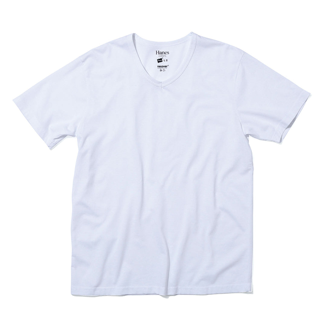 ヘインズ Tシャツ Vネック 半袖 メンズ レディース M・L (トップス ユニセックス シャツ インナー 白 グレー hanes) (在庫限り)