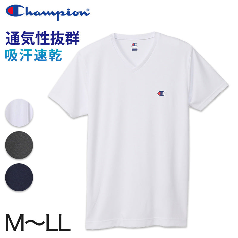 ★Champion★Yearbook V ネックメッシュ フットボール T シャツ Champion メンズ Tシャツ メッシュ Vネック M~LL チャンピオン