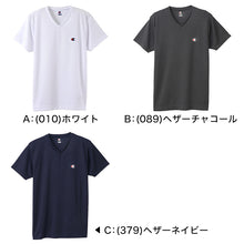 画像をギャラリービューアに読み込む, Champion メンズ Tシャツ メッシュ Vネック M～LL チャンピオン インナー シャツ 半袖 下着 男性 紳士 肌着 トップス 吸汗 速乾 V首
