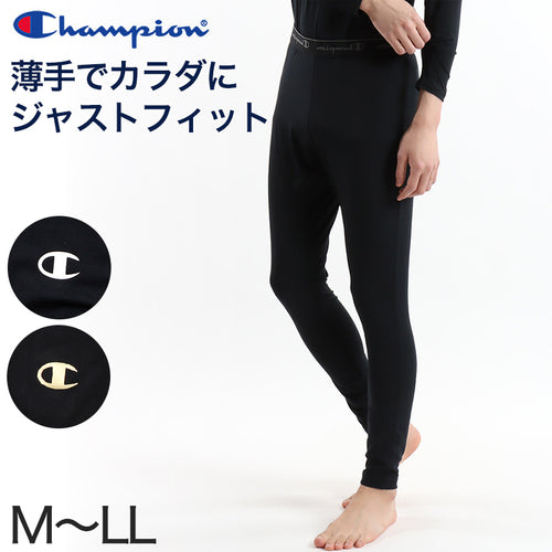 Champion メンズ ロングスパッツ 10分丈 レギンス スポーツ タイツ 速乾 uv M～LL スパッツ インナー スポーツウェア パンツ チャンピオン ブランド 薄手 ストレッチ