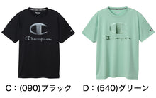 画像をギャラリービューアに読み込む, Champion Tシャツ レディース 半袖 婦人 ウエア シャツ トップス M L 吸汗 速乾 防臭 紫外線 ロゴ シンプル ジム (在庫限り)
