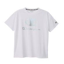 画像をギャラリービューアに読み込む, Champion Tシャツ レディース 半袖 婦人 ウエア シャツ トップス M L 吸汗 速乾 防臭 紫外線 ロゴ シンプル ジム (在庫限り)
