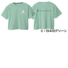 画像をギャラリービューアに読み込む, Champion レディース クルーネック Tシャツ 短め M・L チャンピオン tシャツ 半袖 UV スポーツ シャツ インナー (在庫限り)
