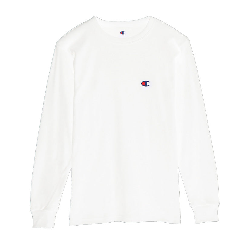 Champion 長袖 メンズ 微起毛 クルーネック ロングスリーブ シャツ ルームウェア 部屋着 M L LL チャンピオン 丸首 秋 冬 トップス 綿混 丈夫 抗菌 防臭 吸汗 速乾