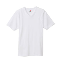 画像をギャラリービューアに読み込む, ヘインズ BEEFY-T ビーフィー リブVネックTシャツ S～XL (Hanes tシャツ メンズ 無地 肌着 半袖 下着 綿 コットン インナー 男性 hanes S M L XL パックT
