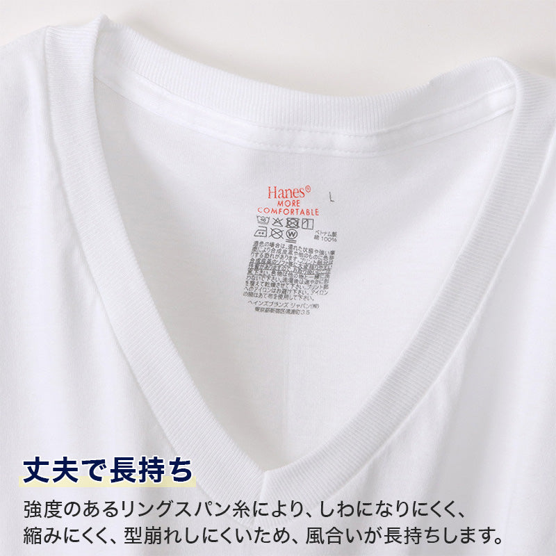 ヘインズ メンズ VネックTシャツ 3枚組 BIG 3L・4L (Hanes Global