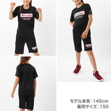 画像をギャラリービューアに読み込む, キッズ 女の子 tシャツ ハーフパンツ 上下セット 半袖 短パン 半ズボン 130cm～160cm champion 130 140 150 160 吸汗速乾 スポーツ 子供 チャンピオン (在庫限り)
