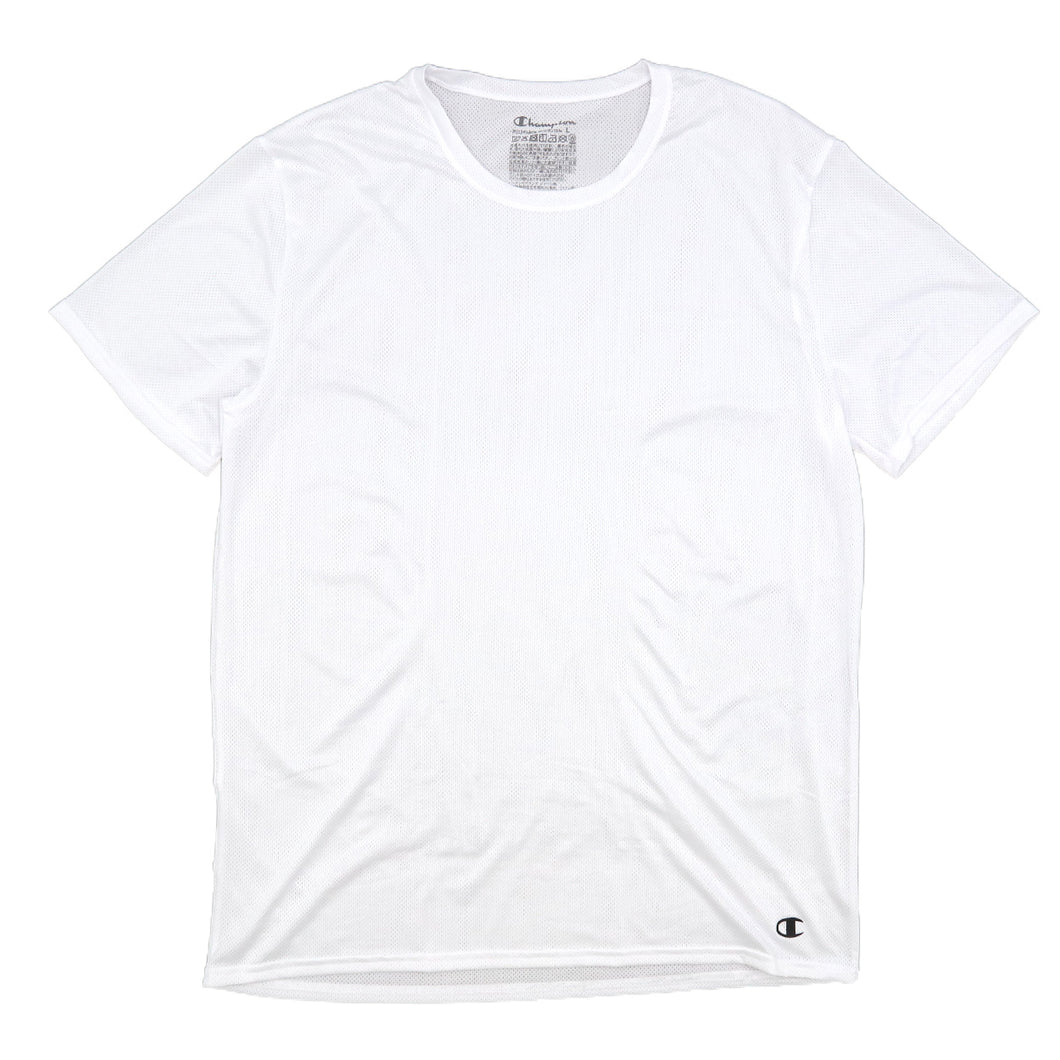 チャンピオン メンズ tシャツ インナー 半袖 メッシュ 吸汗速乾 クルーネック M-LL スポーツ 運動 下着 男性 紳士 肌着 アンダーウェア (在庫限り)