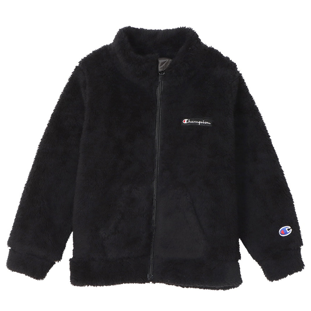 チャンピオン フリース ジャケット キッズ 裏起毛 ジップアップ 黒 赤 ネイビー 緑 ロゴ 部屋着 おでかけ おしゃれ アメカジ コーデ 100cm～160cm (champion 秋冬 こども ジュニア ふわふわ トップス ルームウェア 120 130 140 150 160) (在庫限り)