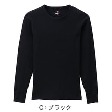 画像をギャラリービューアに読み込む, ヘインズ BEEFY ビーフィー メンズ サーマル クルーネック ロングスリーブ S～XL Hanes ワッフル生地 ヘビーウェイト トップス 長袖Tシャツ 男性 丈夫 無地 BEEFY-T
