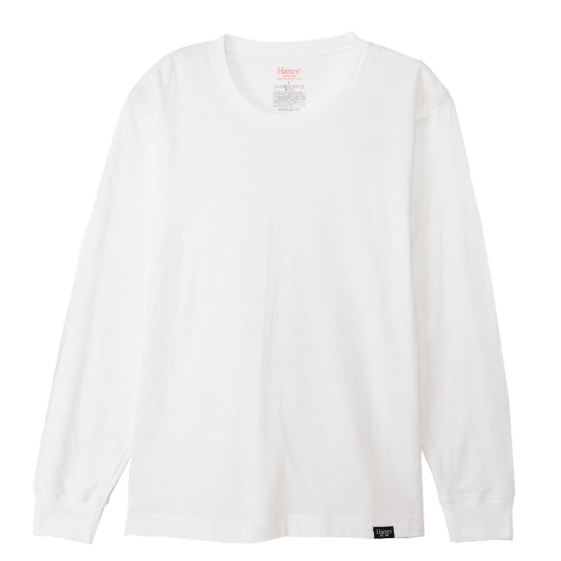 メンズ ヘインズ クルーネック ロングスリーブ Tシャツ M～LL 長袖シャツ 丸首 ロングTシャツ メンズシャツ メンズインナー 長袖インナー トップス 大きいサイズ