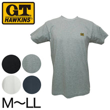 画像をギャラリービューアに読み込む, グンゼ tシャツ インナー メンズ 綿100% 半袖 クルーネック 丸首 M～LL Tシャツ コットン ワンポイント 刺繍 ロゴ 男性 男子 紳士 肌着 下着 シンプル M L LL GTホーキンス
