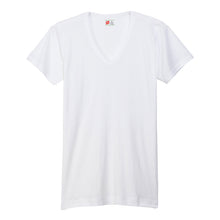 画像をギャラリービューアに読み込む, ヘインズ シャツ ビズ魂 メンズ 深Vネック Tシャツ 2枚組 M～LL (Hanes BIZ DAMASHII 抗菌防臭 吸汗速乾 深V 長め丈) (在庫限り)
