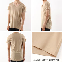 画像をギャラリービューアに読み込む, ヘインズ シャツ ビズ魂 メンズ 深Vネック Tシャツ 2枚組 M～LL (Hanes BIZ DAMASHII 抗菌防臭 吸汗速乾 深V 長め丈) (在庫限り)
