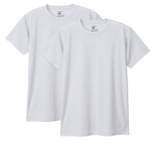 画像をギャラリービューアに読み込む, ヘインズ Tシャツ メンズ 2枚組 メッシュ 半袖 クルーネック 吸汗速乾 抗菌防臭 通気性 パックT ドライTシャツ インナー M～LL カジュアルTシャツ スポーツ 快適 Hanes MOVES

