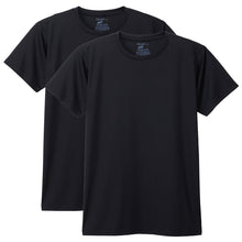 画像をギャラリービューアに読み込む, ヘインズ Tシャツ メンズ 2枚組 メッシュ 半袖 クルーネック 吸汗速乾 抗菌防臭 通気性 パックT ドライTシャツ インナー M～LL カジュアルTシャツ スポーツ 快適 Hanes MOVES
