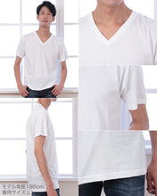 画像をギャラリービューアに読み込む, ヘインズ 綿100% VネックTシャツ 3枚組 XS S M L XL 下着 綿 メンズ tシャツ 肌着 半袖 V首 インナー 男性 hanes
