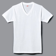 画像をギャラリービューアに読み込む, ヘインズ 綿100% VネックTシャツ 3枚組 XS S M L XL 下着 綿 メンズ tシャツ 肌着 半袖 V首 インナー 男性 hanes
