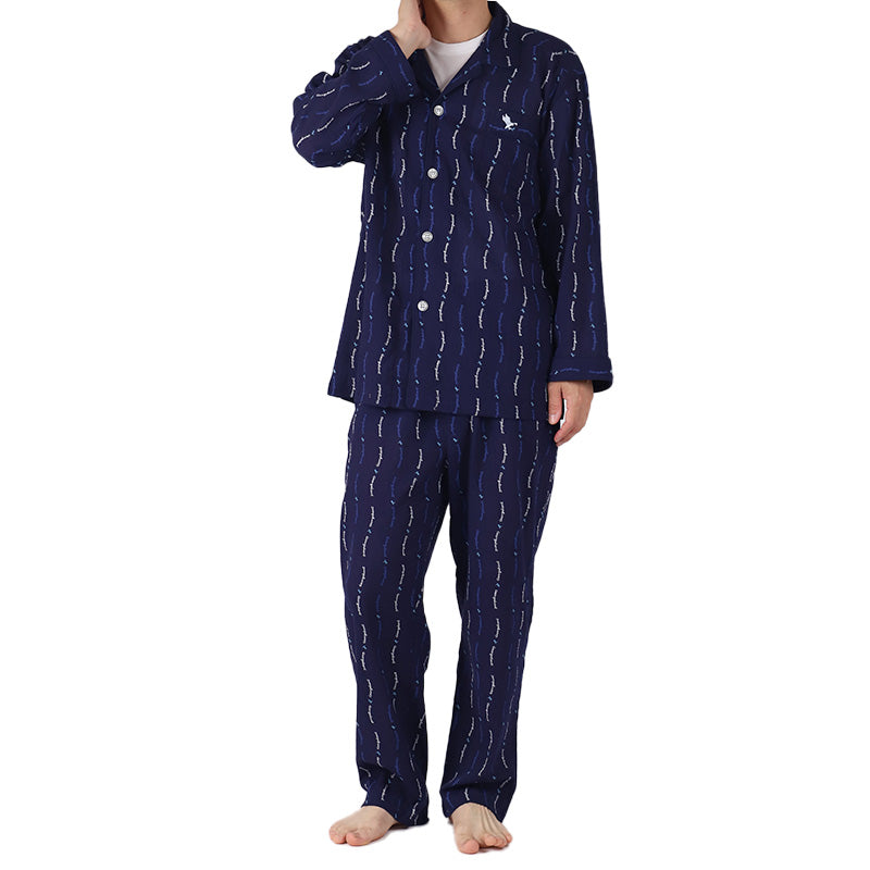 パジャマ 綿100 メンズ 涼しい 夏 長袖 大人 M L LL georgekent