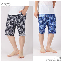 画像をギャラリービューアに読み込む, メンズ ルームウェア 涼感パンツ 接触冷感 ひんやりパンツ 6分丈パンツ M L LL ハーフパンツ クールパンツ リラックスパンツ ボタニカル柄 ハイビスカス柄 鳥柄 ベア天竺 ウエストゴム 紐調整 ポケット付き クロ コン 夏用 (在庫限り)
