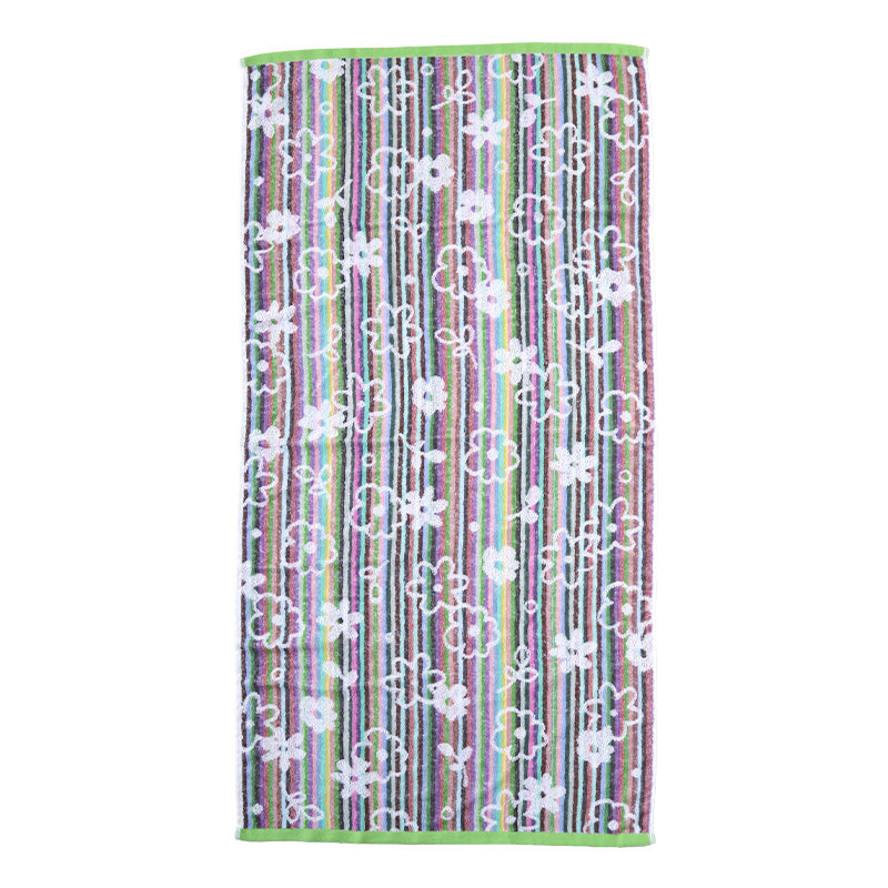 バスタオル タオル かわいい 柄 綿 おしゃれ バス用品 雑貨 約60×120cm 乾きやすい カラフル 花柄 植物 エコタオル 植物柄 eco (在庫限り)