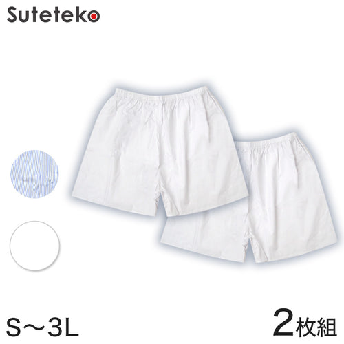 紳士ベーシック布帛パンツ 2枚組 S～3L (綿100%) (在庫限り)
