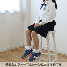 画像をギャラリービューアに読み込む, 女の子 靴下 フォーマル レース付き クルー丈 ソックス S～LL (子供 キッズ ショートソックス 白 フリル レース かわいい 発表会 入学式 入園 卒園)

